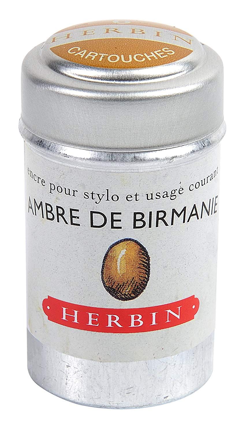 法國Jacques Herbin 鋁罐裝墨水管6入/ Ambre de Birmanie