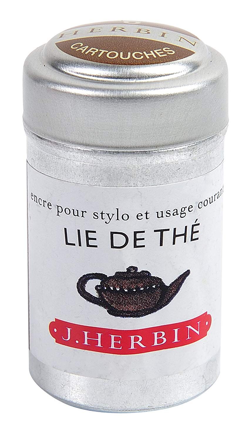 法國Jacques Herbin 鋁罐裝墨水管6入/ Lie de The