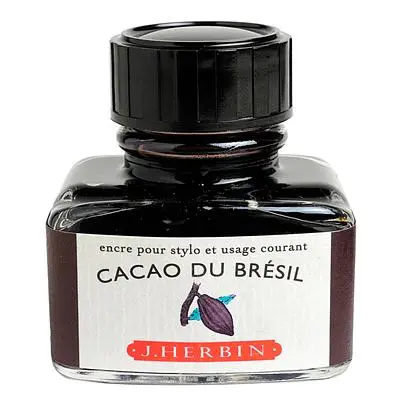 法國Jacques Herbin 30ml鋼筆沾水筆墨水/ 巴西可可