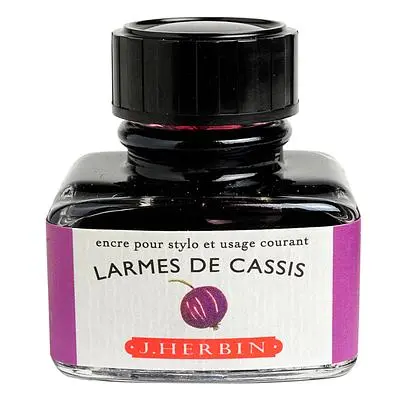法國Jacques Herbin 30ml鋼筆沾水筆墨水/ 黑醋栗之淚