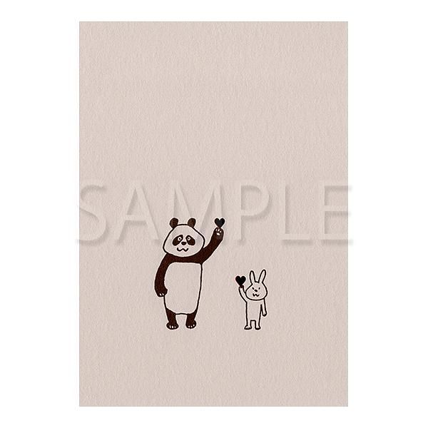 【誠品獨家】日本7 days cards 明信片/ 貓熊與兔子與愛心