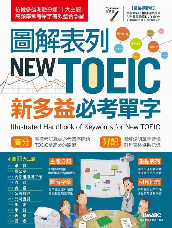 圖解表列New TOEIC 新多益必考單字 (附DVD-ROM含MP3功能)