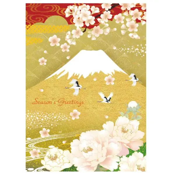 日本 Greeting Life 和風賀卡/ 金富士