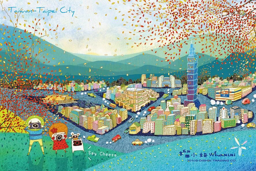 榴小妞明信片/台北26/台北城市