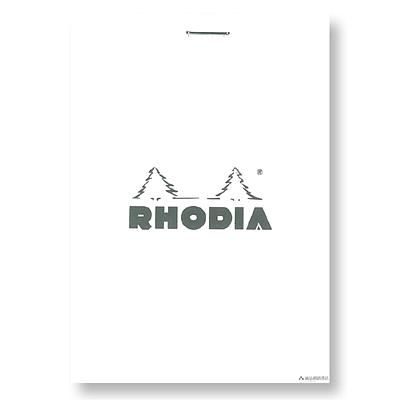 法國RHODIA 上掀式騎馬釘方眼筆記本/ 85X120MM/ White/ Squared