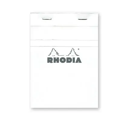法國RHODIA 上掀式騎馬釘方眼筆記本/ A6/ White/ Squared
