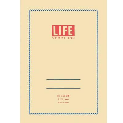 日本LiFE N Vermilion 筆記本/ B6/ 方格