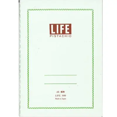 日本LiFE N Pistachio筆記本/ A6/ 橫書