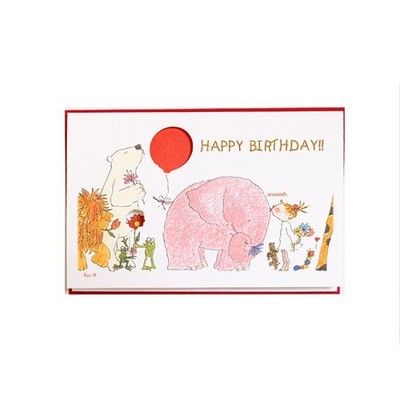 日本 Greeting Life 生日卡/ Coco/ 大象