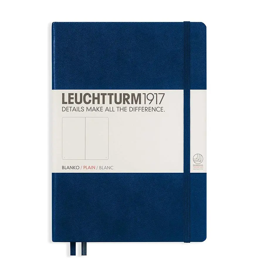 德國 LEUCHTTURM1917 硬殼筆記本 A5/ 深藍/ 空白
