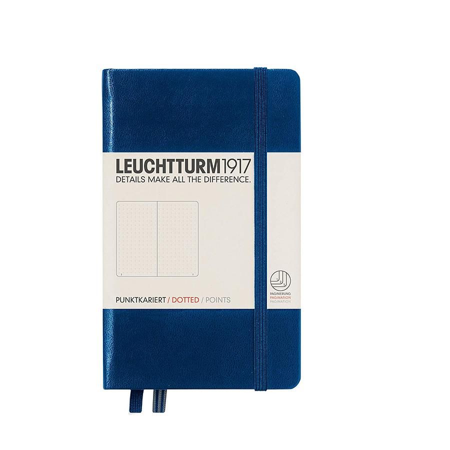 德國 LEUCHTTURM1917 硬殼筆記本 A6/ 深藍/ 方點