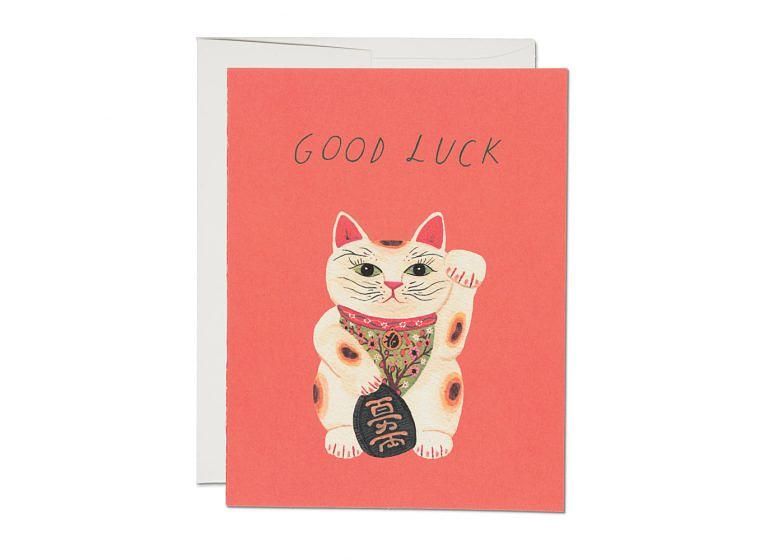 美國RED CAP祝賀卡/ Good Lucky Kitty