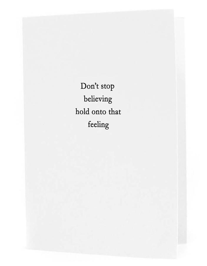 美國OBLATION搖滾語錄卡/ Believing/ Journey/ Don't Stop Belivin'