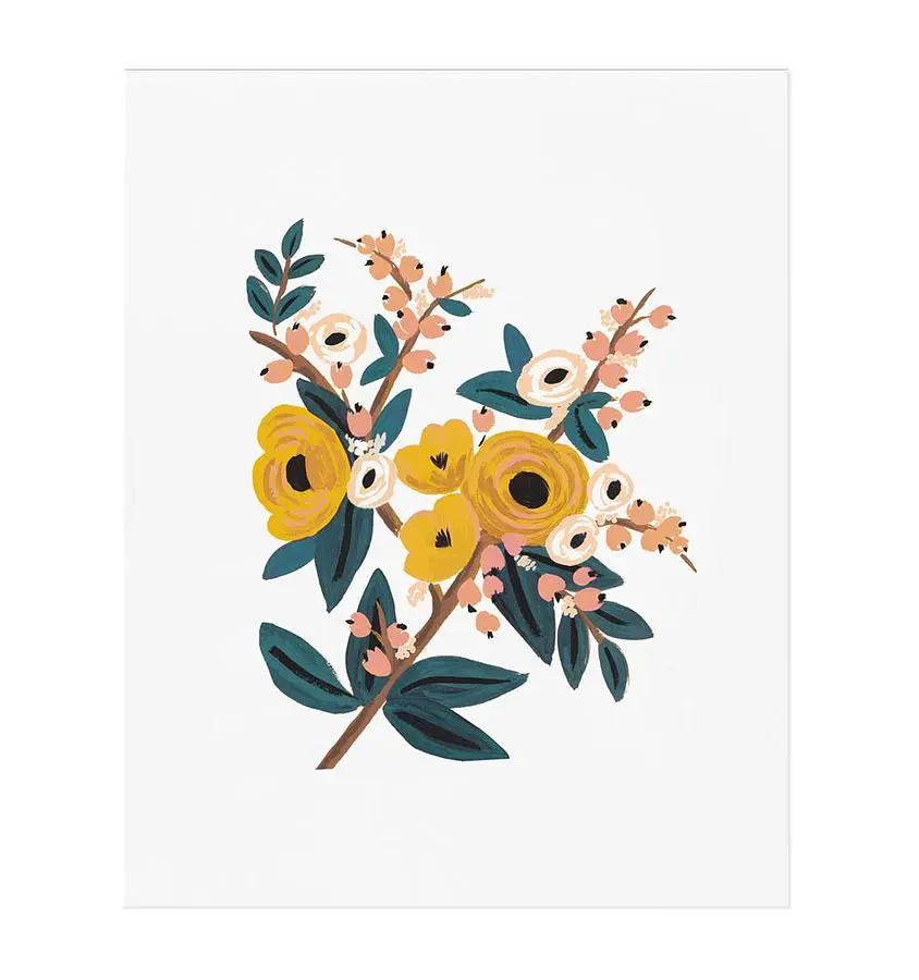 美國 RIFLE PAPER 藝術畫報/ Marigold Botanical/ 20.32X25.4CM