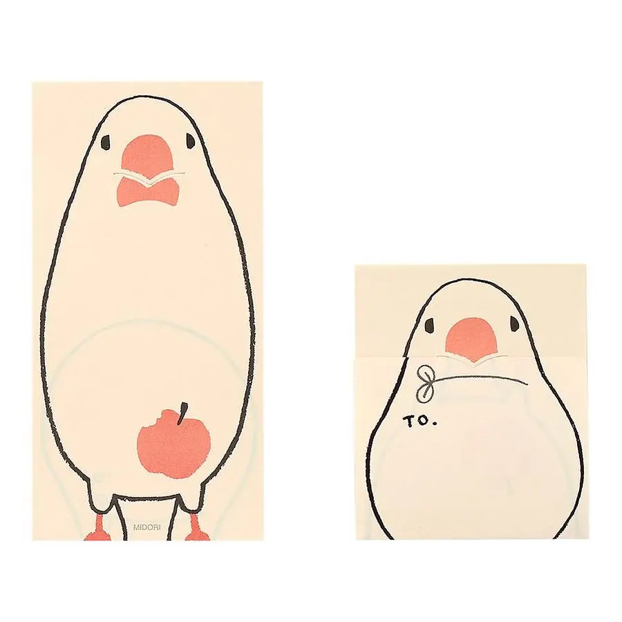 日本 MIDORI 秘密對折留言便利貼/ Java Sparrow