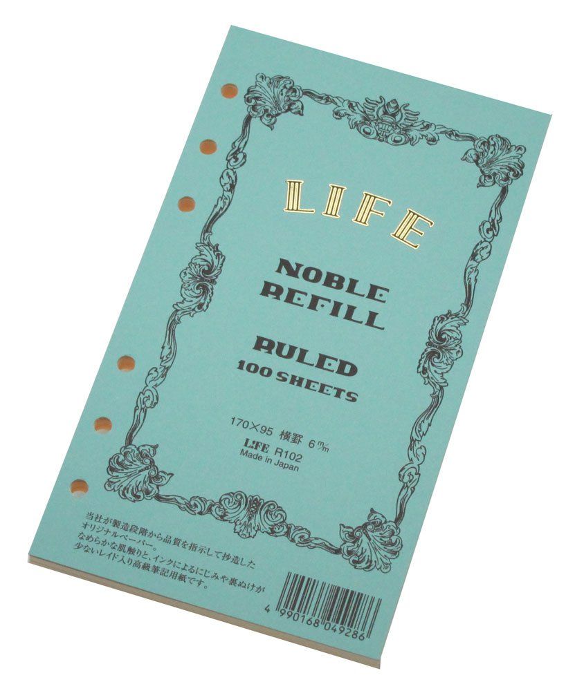 日本 LiFE R Noble 活頁紙筆記本/ Bible/ 薄荷/ 橫書