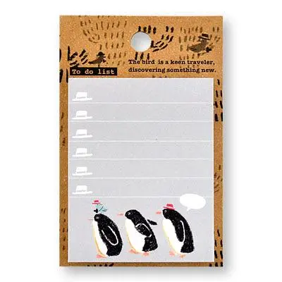 Gakken Stationery For Travels Sticky Notes/ Penguin