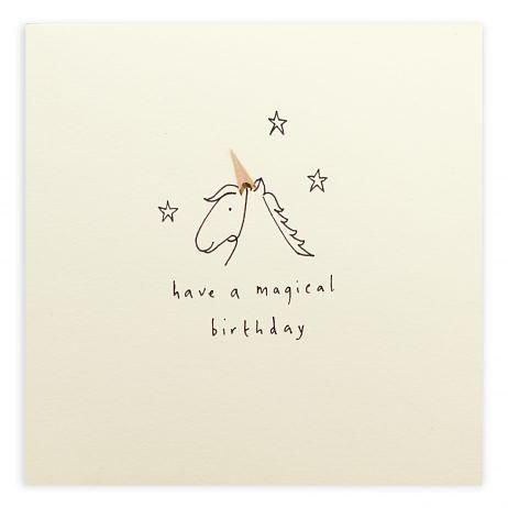英國 Pencil Shavings 生日卡/ Unicorn