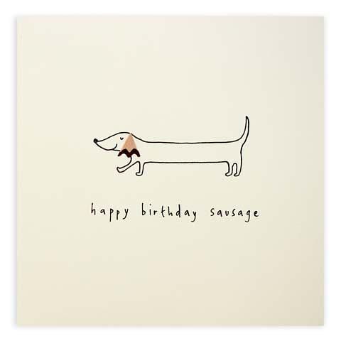 英國 Pencil Shavings 生日卡/ Sausage Dog
