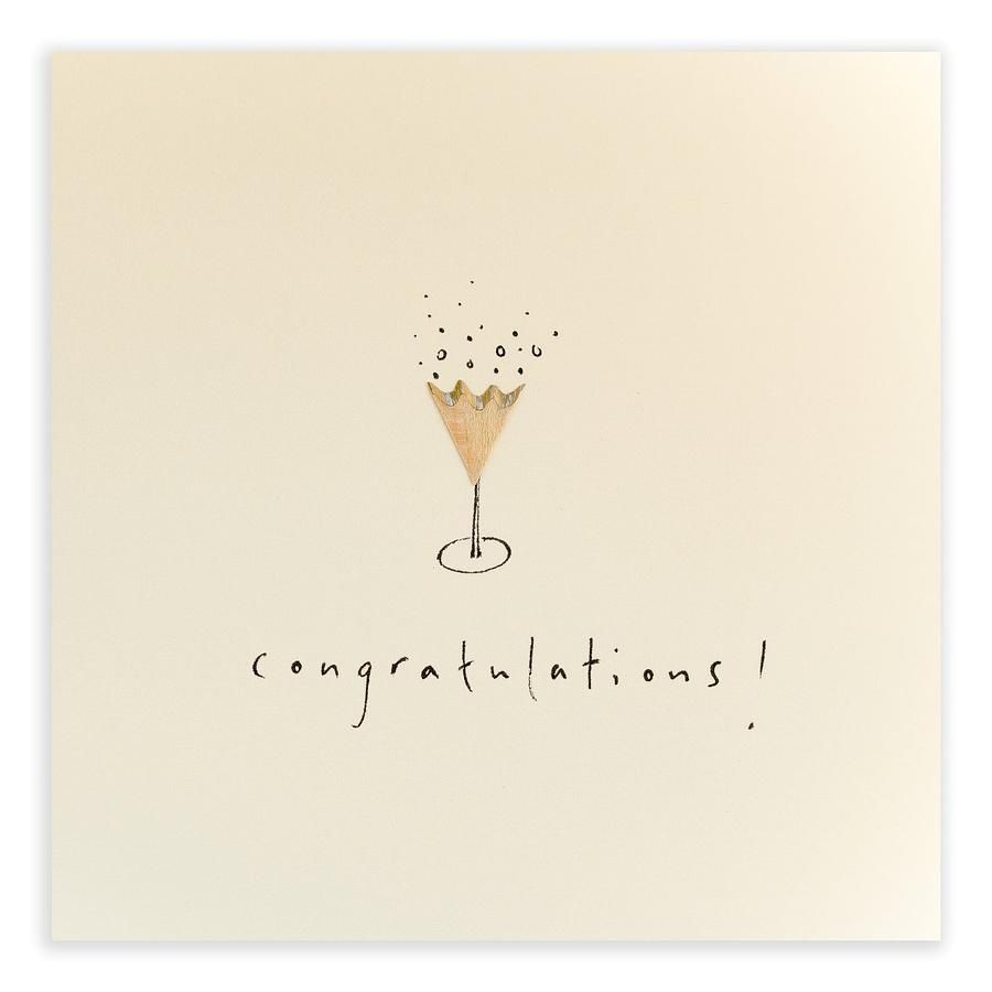 英國 Pencil Shavings 祝賀卡/ Champagne