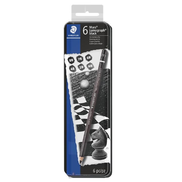 STAEDTLER MS100黑桿人像素描專用鉛筆/ 6入