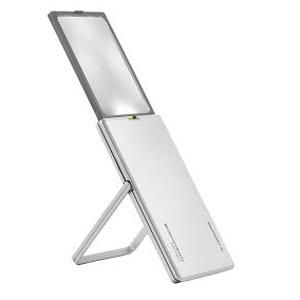 ESCHENBACH 2.5倍攜帶型可立式非球面放大鏡/ 含LED燈/ 銀白