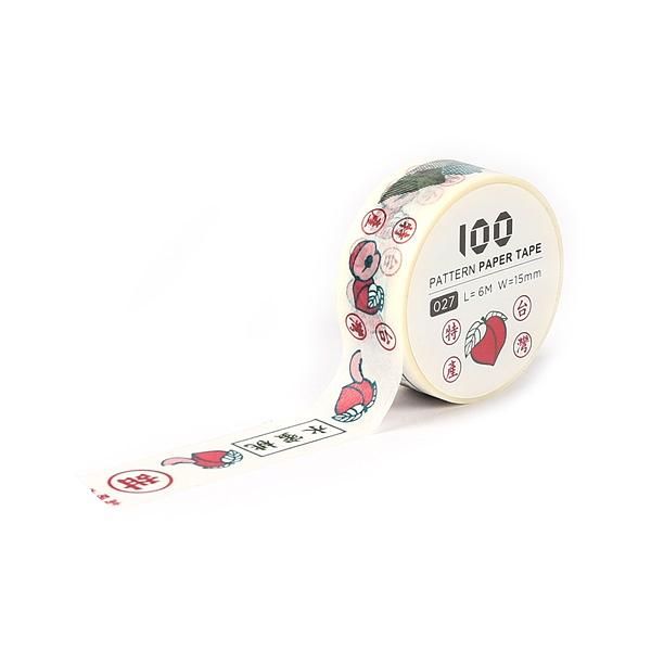Jean 100款短米紙膠帶/ 水蜜桃紙箱