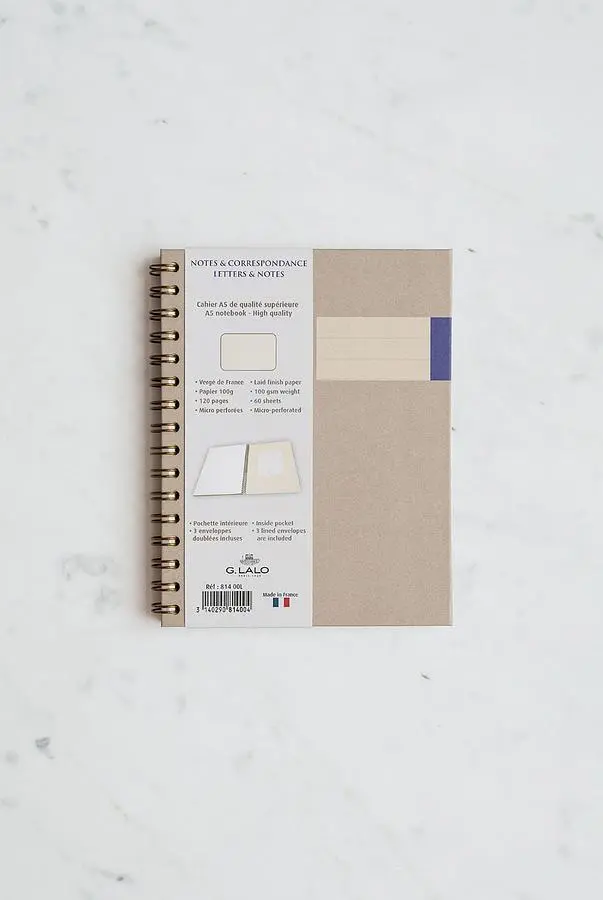 法國G. LALO 線圈筆記本 / Vergé/ A5/ White