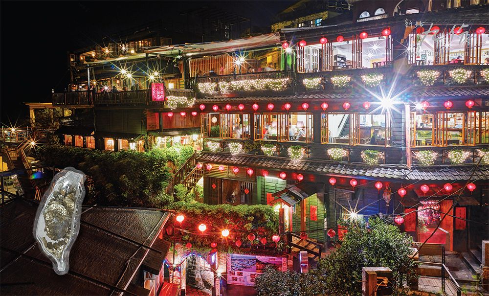 Rainbowarts你好台灣系列信物明信片/ 九份夜景/ 阿妹茶樓