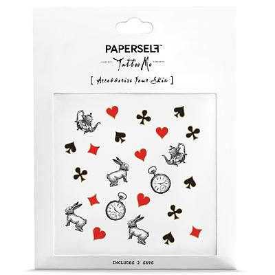 PAPERSELF刺青貼紙/ 愛麗絲Wonderland/ 2入