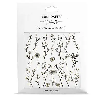 PAPERSELF刺青貼紙/ 微野花Wild Flower/ 2入