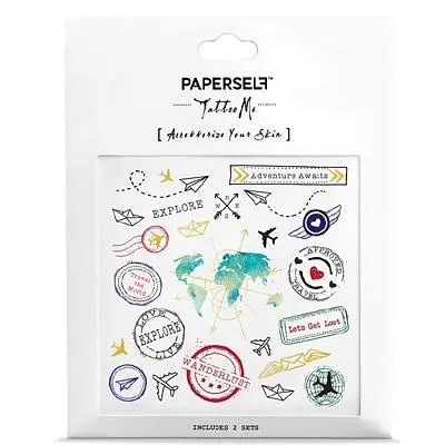 PAPERSELF刺青貼紙/ 旅行夢想家Travel/ 2入