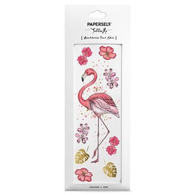 PAPERSELF刺青貼紙/ 紅鶴Flamingo/ 2入