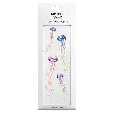PAPERSELF刺青貼紙/ 晶透水母Jellyfish/ 2入