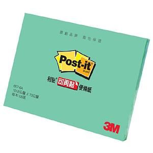 3M 3"X4"利貼便條紙/ 湖水綠