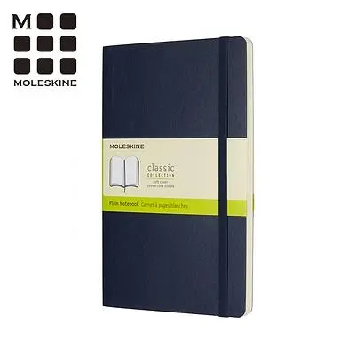 MOLESKINE經典筆記本/L/空白/寶藍色/軟皮