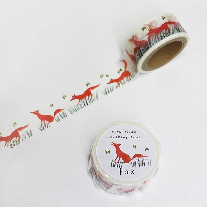日本 cozyca products 和紙膠帶/ 西淑/ 狐狸