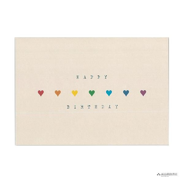 【誠品獨家】日本7 days cards 明信片/ 生日快樂/ 彩虹愛心