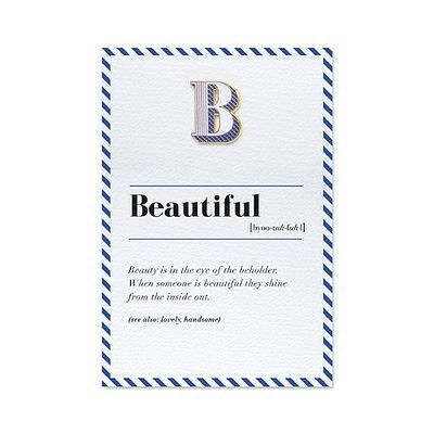 PAPERSELF琺瑯徽章卡/ B/ Beautiful
