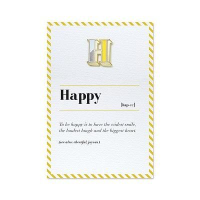 PAPERSELF琺瑯徽章卡/ H/ Happy