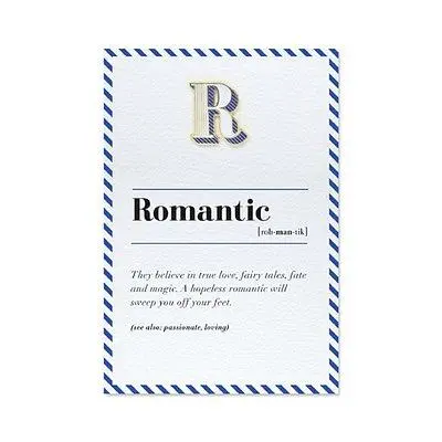 PAPERSELF琺瑯徽章卡/ R/ Romantic