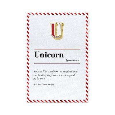 PAPERSELF琺瑯徽章卡/ U/ Unicorn