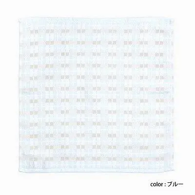 伊織今治認證愛緣緞澤匹馬棉方巾/ 藍色
