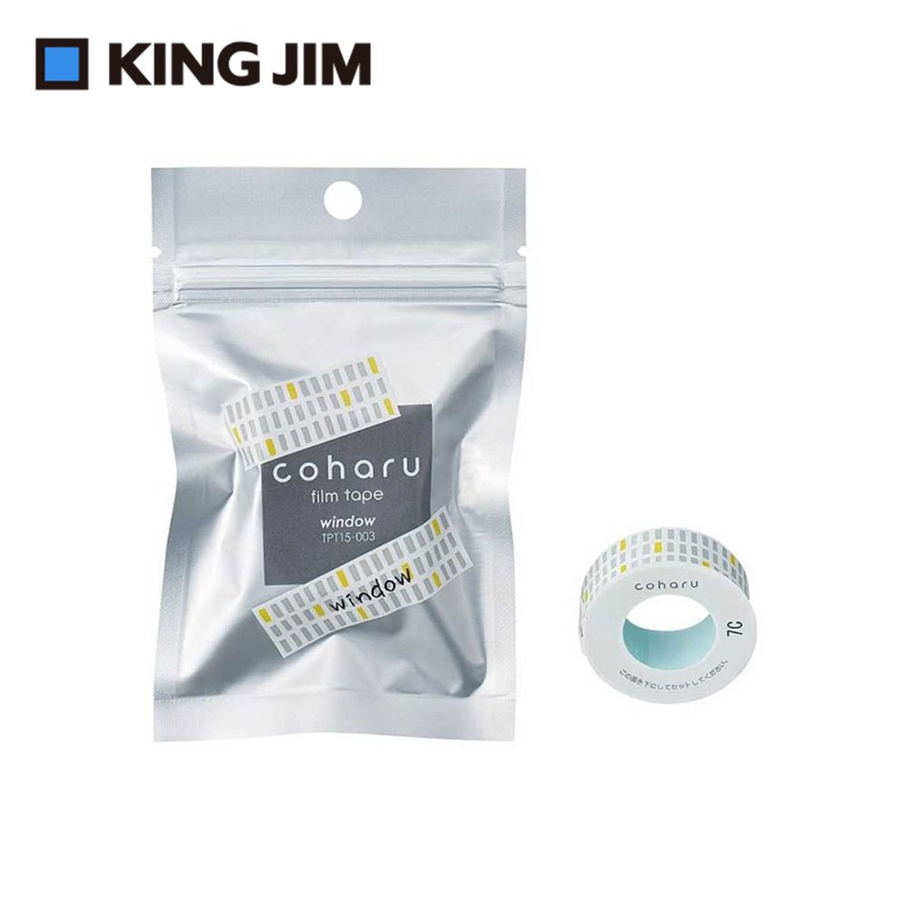 KING JIM TEPRA LITE熱感式標籤薄膜自黏膠帶/ 15mm/ 窗戶/ TPT15-003