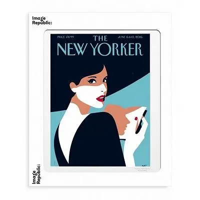 法國 Image Republic 畫報/ 紐約客雜誌封面復刻系列/ 翻書的女人/ 30CM X 40CM