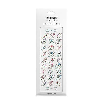 PAPERSELF刺青貼紙/ 字母花Floral Alphabet/ 2入