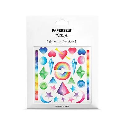 PAPERSELF刺青貼紙/ 彩虹寶石Rainbows/ 2入