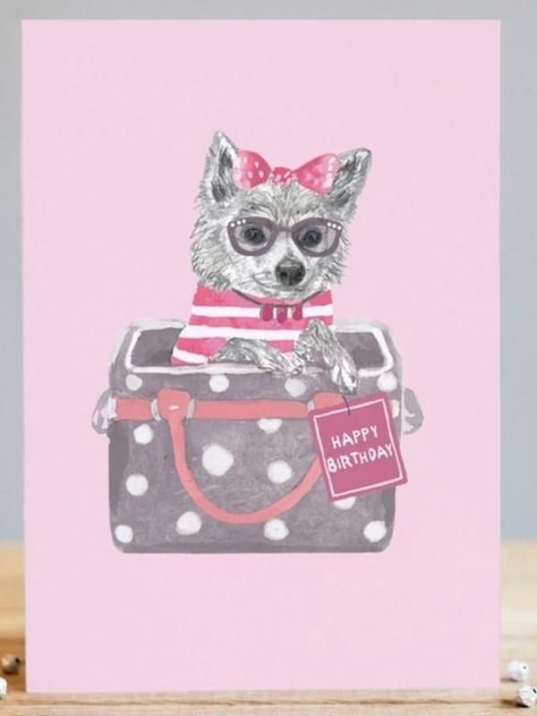 LOUISE TILER生日卡/ Glam Dog 竉物包包