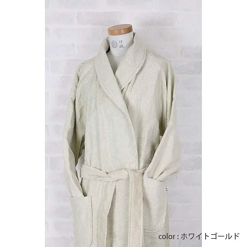 村上西服領浴袍/ 白金色
