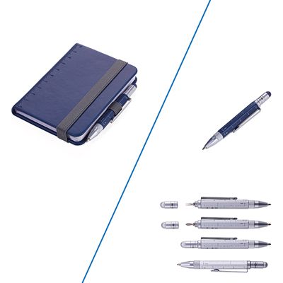 TROIKA隨身寫筆記本/ 含迷你多功能工具筆/ 藍色